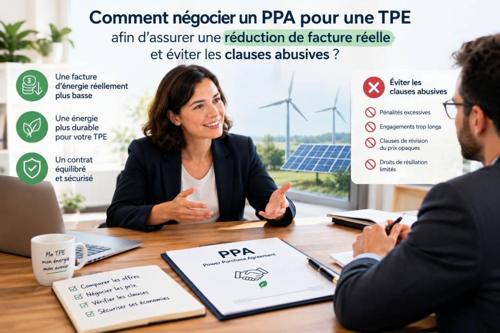 Comment négocier un ppa pour une tpe afin d'assurer une réduction de facture réelle et éviter les clauses abusives